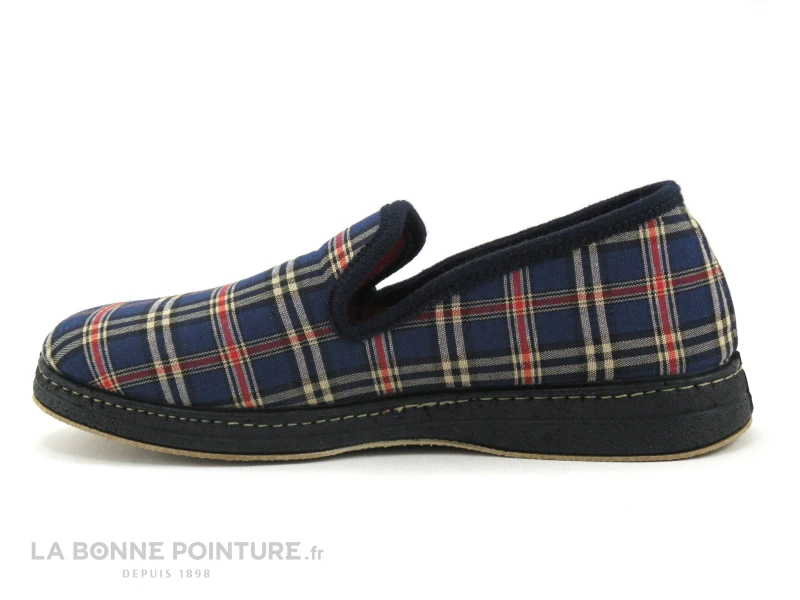 Semelflex SUPER URBAIN Marine Ecossais - Chausson Homme 5 Semelflex SUPER URBAIN Marine Ecossais - Chausson Homme – Image 3