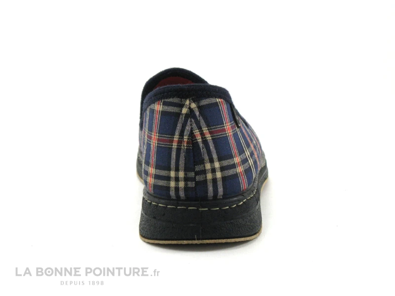 Semelflex SUPER URBAIN Marine Ecossais - Chausson Homme 6 Semelflex SUPER URBAIN Marine Ecossais - Chausson Homme – Image 4