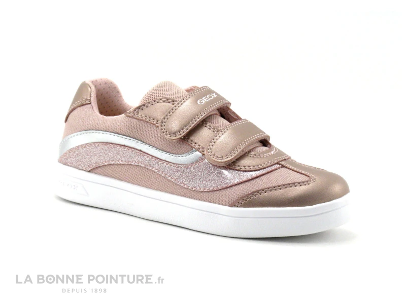 Geox DJROCK Rose - J154MC - Basket Fille Avec Brides Velcro 3 Geox DJROCK Rose - J154MC - Basket Fille Avec Brides Velcro