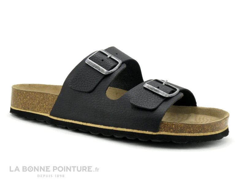 Autenti 713195 Noir - Mule Anatomique Homme 2 Brides 3 Autenti 713195 Noir - Mule Anatomique Homme 2 Brides